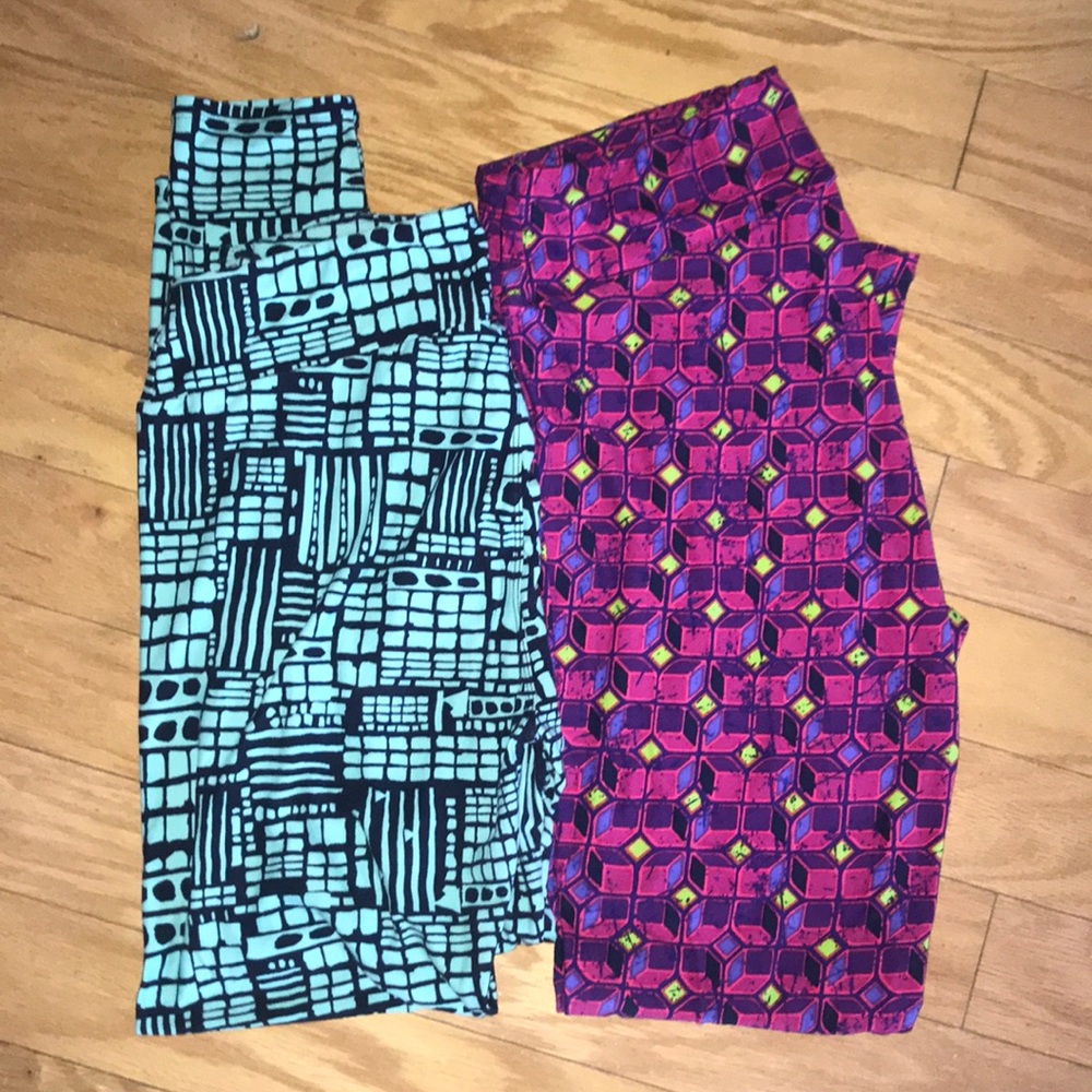 LulaRoe Tall & Curvy Leggings Two Pairs